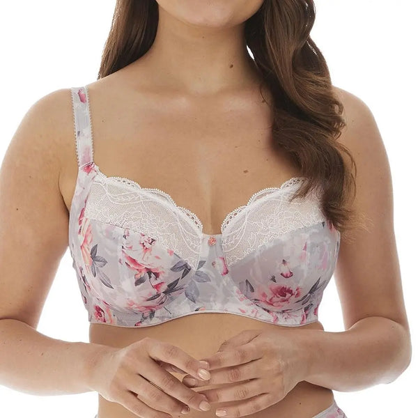 Soutien-gorge gris fleuri avec dentelle (40DDD)-Fantaisie-La Penderie du Paradis 🕊