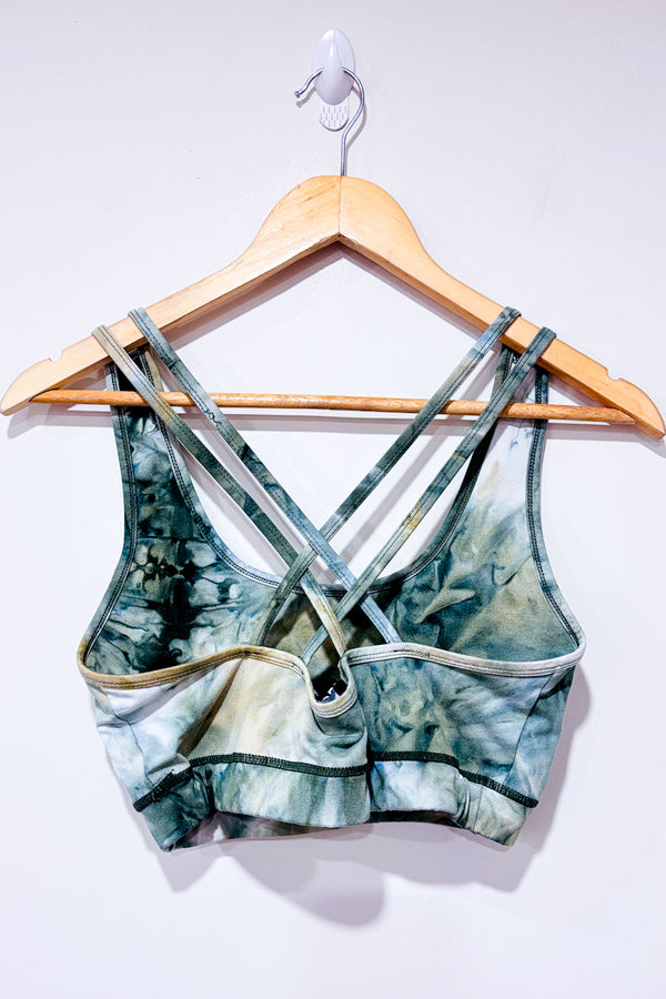 Top de sport vert et beige marbré (s/m)-Corefit-La Penderie du Paradis 🕊