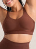 Brown padded wireless bra (l)