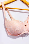 Soutien-gorge rose en dentelle corbeille confort* seconde main - Aubade Paris- La Penderie du Paradis