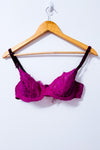 Soutien-gorge mauve en dentelle fleurie seconde main - Victoria's Secret- La Penderie du Paradis