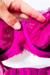 Soutien-gorge mauve en dentelle fleurie seconde main - Victoria's Secret- La Penderie du Paradis
