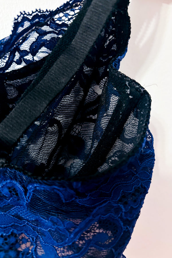 Soutien-gorge bleu en dentelle seconde main - Victoria's Secret- La Penderie du Paradis