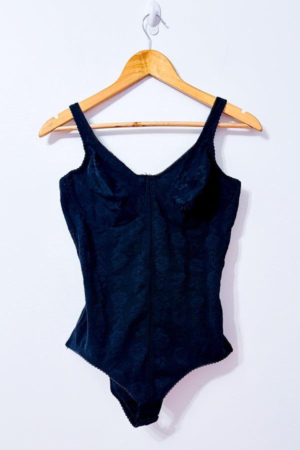Body gainant noir en dentelle seconde main - Flexees- La Penderie du Paradis