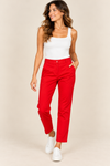 Pantalon rouge extensible* seconde main - Grenier- La Penderie du Paradis