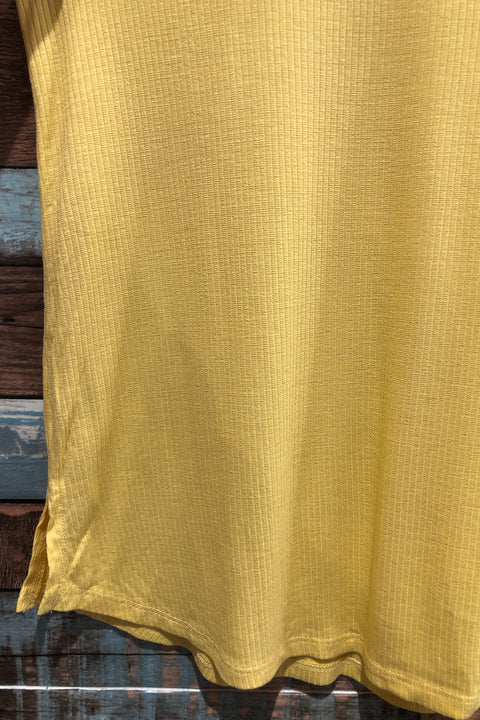 Camisole côtelée jaune (l) seconde main Suzy Shier   