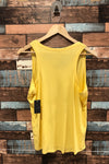 Camisole côtelée jaune (l) seconde main Suzy Shier 