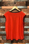 Camisole orange et noire (l) seconde main Suzy Shier 