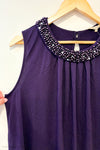 Camisole mauve haut licou avec perles (l) seconde main RW&CO 