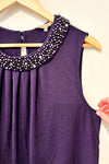 Camisole mauve haut licou avec perles (l) seconde main RW&CO 