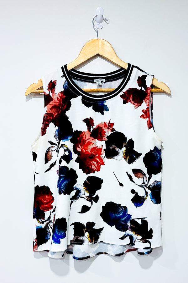 Camisole blanche fleurie (m) seconde main Tristan 