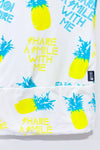 Camisole blanche avec ananas ''Fais-moi un sourire'' (l) - Message Factory - La Penderie du Paradis ?