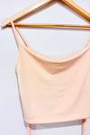 Camisole courte pêche aux côtés ajustables (s)