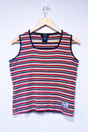 Navy and red striped tank top (m)