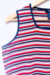 Navy and red striped tank top (m)