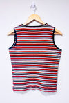 Navy and red striped tank top (m)