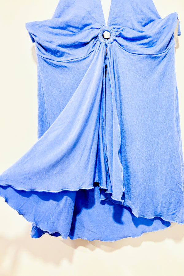 Camisole bleue ouverte devant (m)-La Vie en Rose-La Penderie du Paradis 🕊