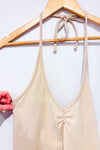 Camisole beige avec attache au cou et top intégré (s)-Jacob Connexion-La Penderie du Paradis 🕊