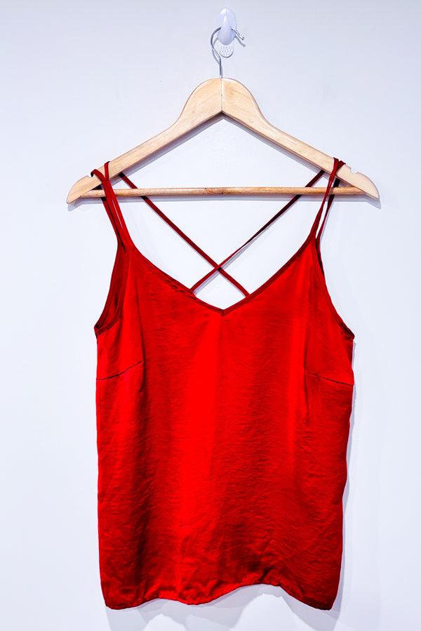Camisole rouge satinée (s)-Vero Moda-La Penderie du Paradis 🕊