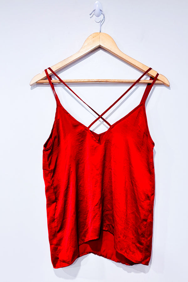 Camisole rouge satinée (s)-Vero Moda-La Penderie du Paradis 🕊