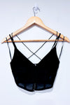 Camisole coupée noire style corset (xs)-Garage-La Penderie du Paradis 🕊