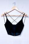 Camisole coupée noire style corset (xs)-Garage-La Penderie du Paradis 🕊