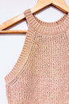 Camisole courte beige en maille (s)-H&M-La Penderie du Paradis 🕊