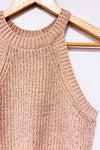 Camisole courte beige en maille (s)-H&M-La Penderie du Paradis 🕊