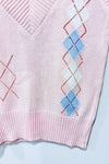 Débardeur rose et bleu en tricot (m)-Colori-La Penderie du Paradis 🕊