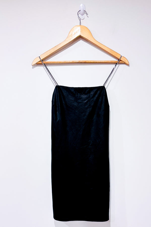 Camisole noire avec bretelles en diamants (m)-Design Lab-La Penderie du Paradis 🕊