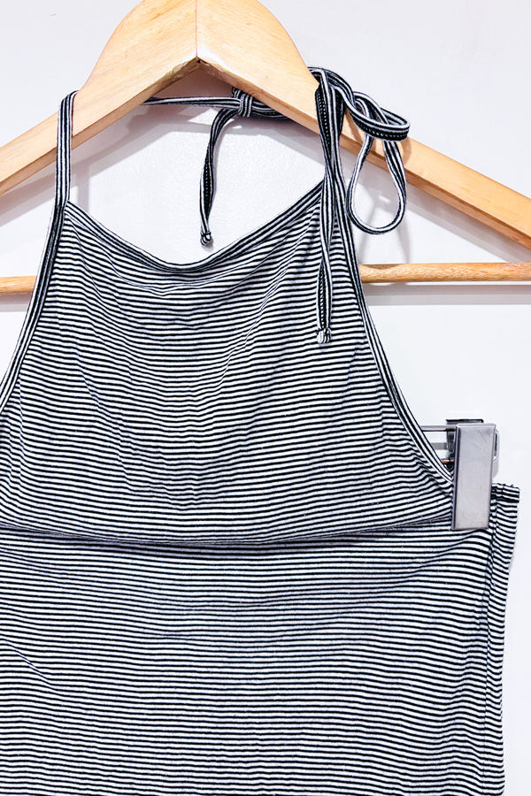 Camisole noire et blanche rayée à haut licou (s)-American Eagle-La Penderie du Paradis 🕊