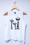 Camisole blanche avec girafes (s)-SHEIN-La Penderie du Paradis 🕊