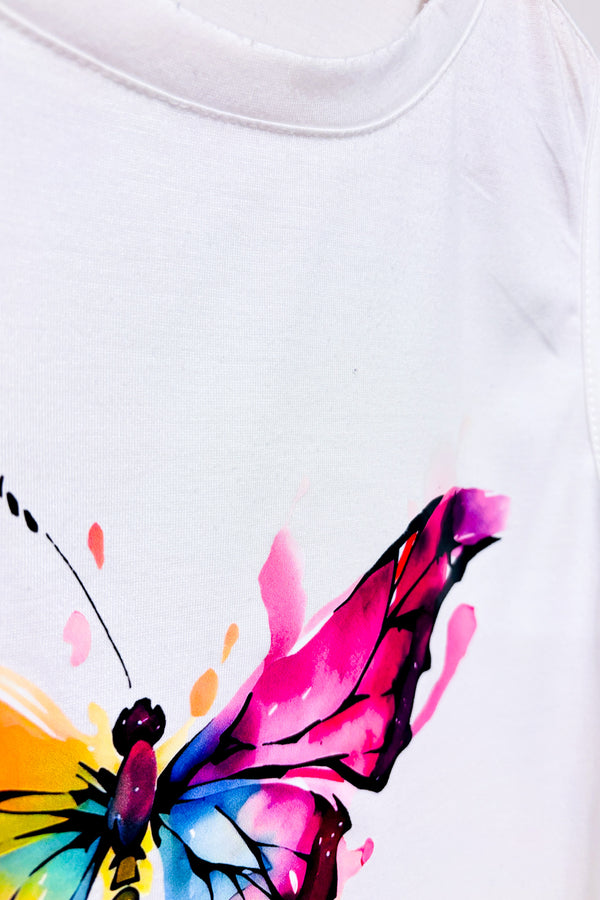 Camisole blanche avec papillon (s)-SHEIN-La Penderie du Paradis 🕊