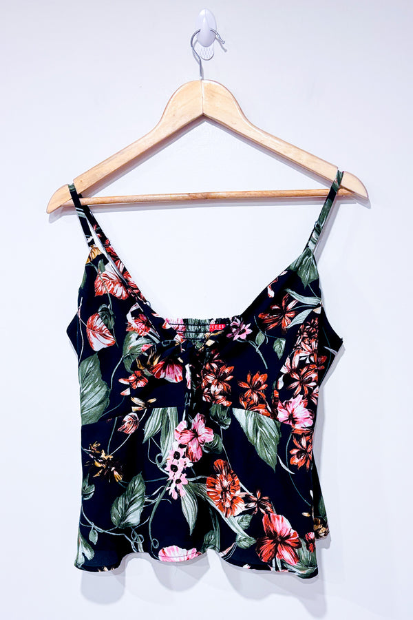 Camisole fluide bleue fleurie (l)-Guess-La Penderie du Paradis 🕊