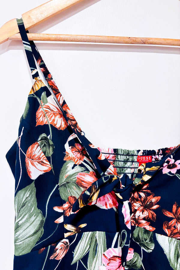 Camisole fluide bleue fleurie (l)-Guess-La Penderie du Paradis 🕊