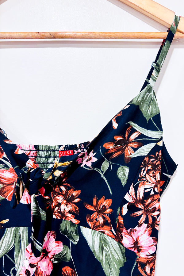 Camisole fluide bleue fleurie (l)-Guess-La Penderie du Paradis 🕊