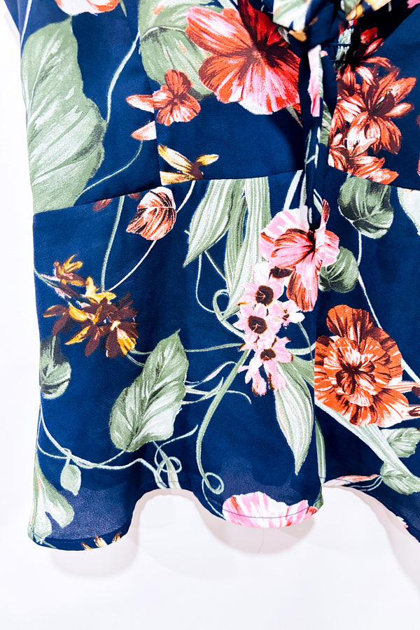 Camisole fluide bleue fleurie (l)-Guess-La Penderie du Paradis 🕊