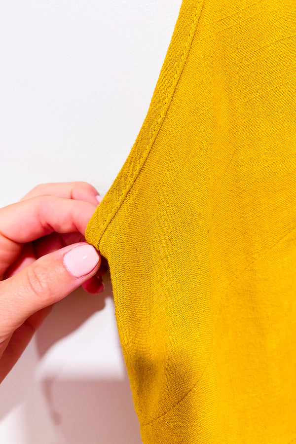 Camisole coupé moutarde (xs)-Cokluch-La Penderie du Paradis 🕊