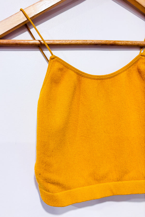 Camisole coupée côtelée jaune (s)-Autres-La Penderie du Paradis 🕊