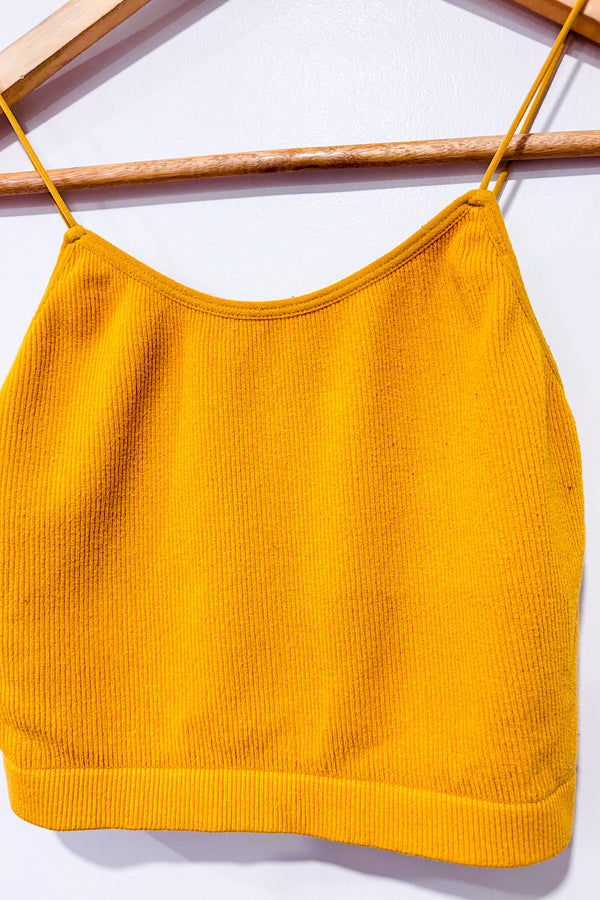 Camisole coupée côtelée jaune (s)-Autres-La Penderie du Paradis 🕊