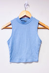 Haut sans manche bleu côtelé (s)-SHEIN-La Penderie du Paradis 🕊
