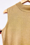 Débardeur vintage taupe en tricot à col haut (l)-Grenier-La Penderie du Paradis 🕊