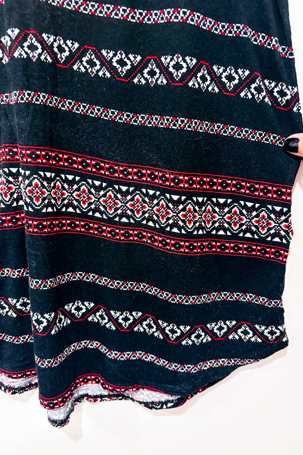 Camisole noire et rouge à motifs (xs)-Dynamite-La Penderie du Paradis 🕊