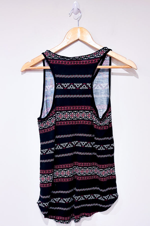 Camisole noire et rouge à motifs (xs)-Dynamite-La Penderie du Paradis 🕊