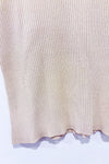 Débardeur vintage beige côtelé à col roulé (l)*-Gloria Vanderbilt-La Penderie du Paradis 🕊