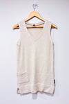 Débardeur-tunique Quartzen beige en tricot (xs)*-Rien ne se perd, tout se crée-La Penderie du Paradis 🕊