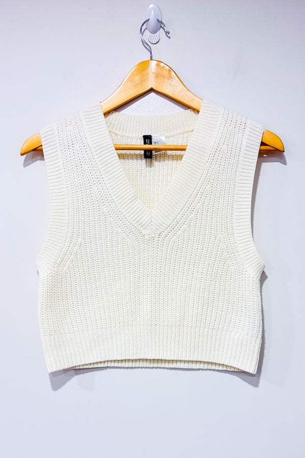 Débardeur crème en tricot (s)-H&M-La Penderie du Paradis 🕊