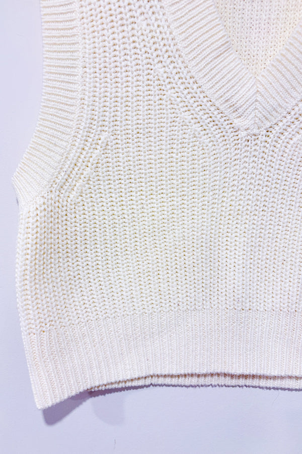 Débardeur crème en tricot (s)-H&M-La Penderie du Paradis 🕊