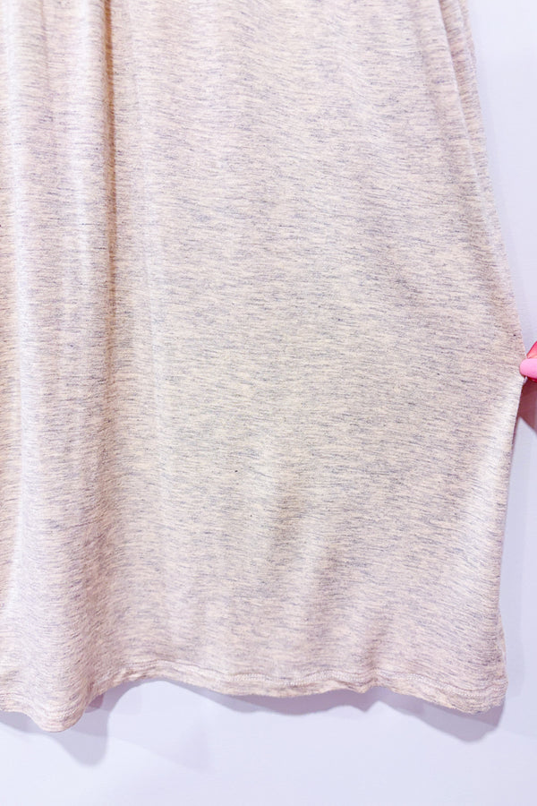 Camisole beige avec col tressé et billes de bois (m)-Dex-La Penderie du Paradis 🕊