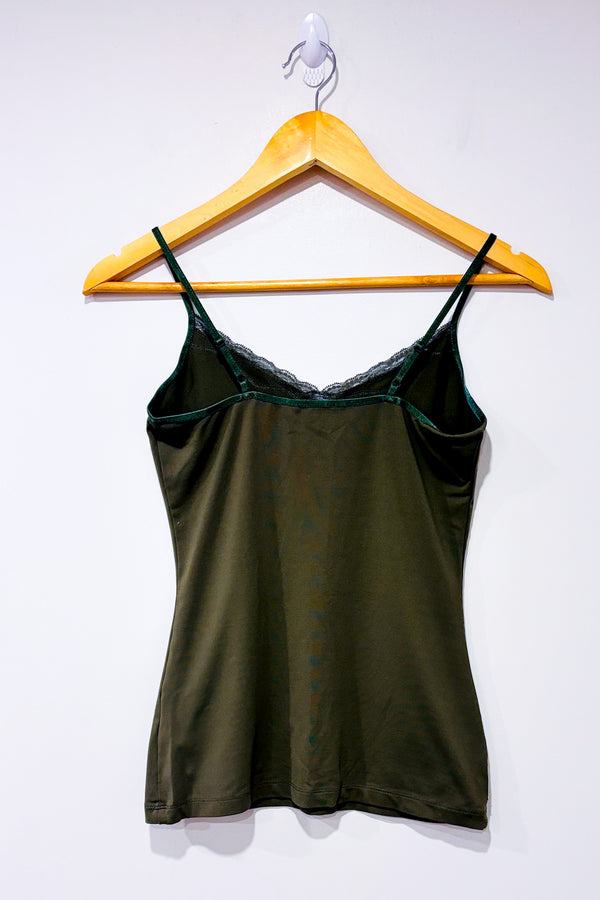 Camisole kaki basic avec dentelle (xs) seconde main - RW&CO.- La Penderie du Paradis
